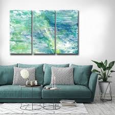 Discover an assortment of small, medium and large art pieces on canvas, and instantly liven up spaces with bursts of color and design. Cool Aqua Ocean Reef 3 Pc Wrapped Canvas Abstract Wall Art Set Home Decor Styles Cheap Living Room Sets Cheap Home Decor