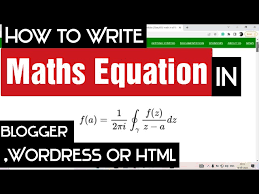 How To Write Math Equation In Blogger