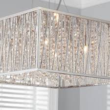 Home Decorators Collection Saynsberry 4 Light Chrome And Crystal Square Shape Pendant 16649 The Home Depot