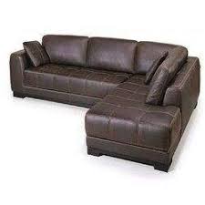 l shaped brown leather sofa set in