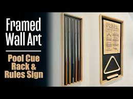 Pool Cue Rack And 8 Ball Rules Sign
