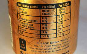 full nutrition facts on lager cans