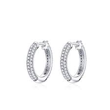 diamond hoop earrings for women hatton
