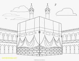 Contoh menggambar dan mewarnai gambar kartun keren. Animasi Masjid Hitam Putih