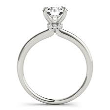 solitaire with pave set diamond collar ring