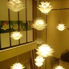 Lotus Shape Diy Ceiling Lamp Shade Christmas Decor White Diy