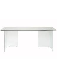 Available in clear, extra clear and smoked glass finishes. John Lewis Staten 140 Clear Glass Top Desk With Glass Trestles At John Lewis Partners