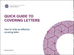 Quick Guide To Covering Letters The University Of Edinburgh