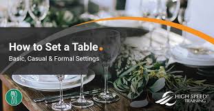 How To Set A Table A Guide To Basic
