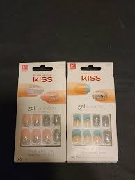 new lot 2 kiss nails gel fantasy press