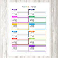 Last but not least important aspect is that this tool is physical and offline, meaning it has a huge security level. Password Tracker Password Log Password Organizer Printable Etsy