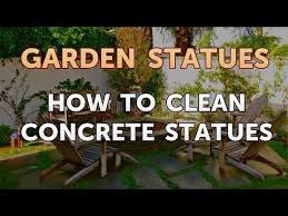 how to clean concrete statues you