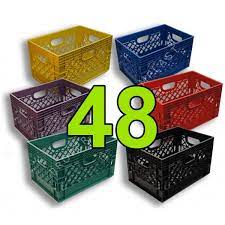 rectangle milk crate pallet of 48
