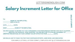 salary increment letter for office