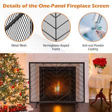 Single Panel Fireplace Screen