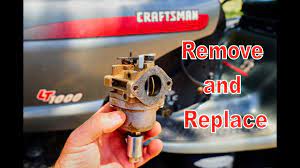 How to Replace the Carburetor on a Craftsman LT1000 Lawn Mower - YouTube