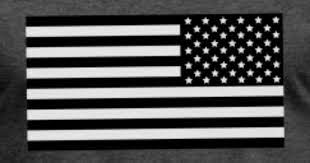 american flag subdued black reversed