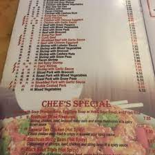 chinese restaurant reviews menu