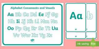 The term consonant implies that we can use this class of letters only with vowels to form syllables. Vowel And Consonant Chart Posters