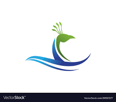 Peacock Head Logo And Symbols Template Icon App Vector Image