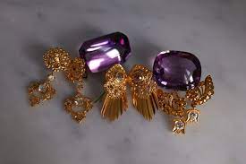 scheherazade 22k gold antique earrings
