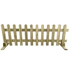 smooth treated 6ft picket fence panel