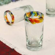 handcrafted blown glass tequila shot