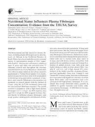 plasma fibrinogen concentration