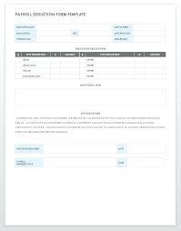 2017 Employment Application Template Payroll Deduction Form Template