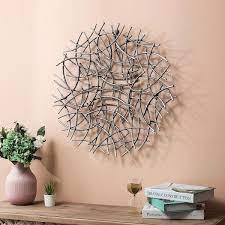 Luxenhome Large Metal Antiqued Silver