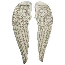 White Carved Wings Bird Wall Decor Set