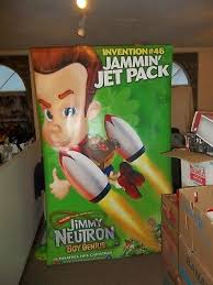 Boy genius movie reviews & metacritic score: Jimmy Neutron Boy Genius Vinyl Theater Movie Poster 75 X 48 Jetpack Invention Ebay