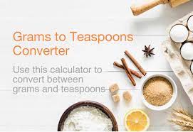 grams to teaspoons converter g to tsp