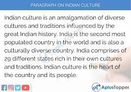 paragraph on indian culture 100 150