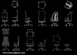 office chair cad block in autocad dwg