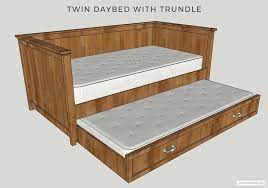 The bed is made from 2x boards, so i made 1.5″ pocket holes. How To Build A Diy Twin Daybed With Trundle Bed Free Plans