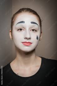 sad mime the with makeup of the