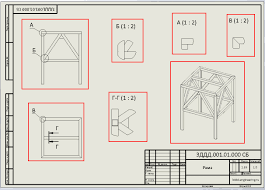Сборочный чертеж металлоконструкции в SolidWorks