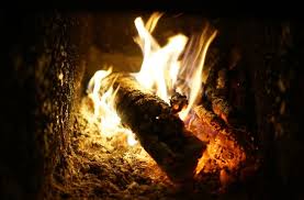 fire in a log burner