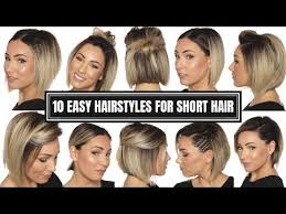 Pictures of trendy short layered hairstyles. 10 Easy Hairstyles For Short Hair Chloe Brown Youtube Short Hair Styles Easy Easy Hairstyles Hair Styles