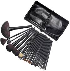 makeup brush set with storage tray