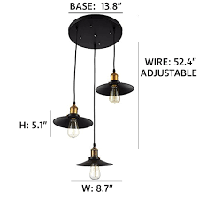 Edison 3 Pendant Light Fixture Bulbs Included Ed260p1 3 Ohr Lighting