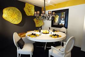 dining rooms that serve up gray and yellow