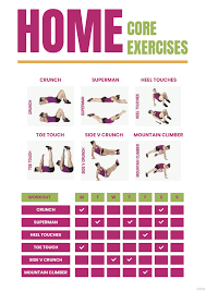free workout exercise chart