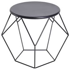 A coffee table is the centrepiece of any living room or lounge, and is one of the most important pieces of furniture in the home. Homcom Steel Minimalist Pentagon Shaped Round Coffee Table Black Coffee Tables Aosom Uk