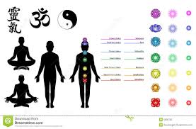 Reiki Chakras Yoga Symbols Stock Vector Illustration Of