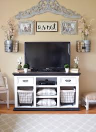 easy farmhouse style tv stand makeover