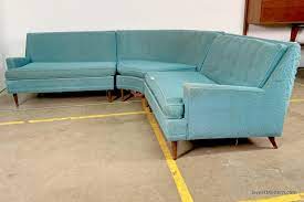 60s sectional with curved corner