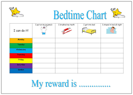 A5 Childrens Bedtime Reward Chart With Smiley Face Stickers