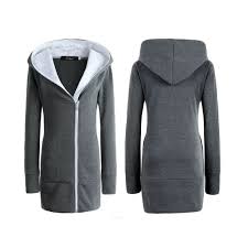 Dark Grey Cozy Swiss Alps Hoodie Coat Jacket New Boutique